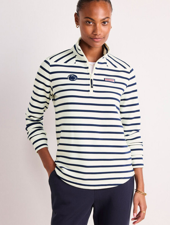 Penn State White Dreamcloth Stripe Shep Shirt | Vineyard Vines